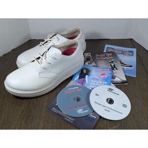 Skechers Work Shape Ups Sneakers Shoes Womens 8.5 Leather White Nursing Toning